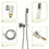 Ceiling Shower set - 16 inch square Shower set, Dual Shower heads, Brushed Nickel W124357678