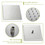Ceiling Shower set - 16 inch square Shower set, Dual Shower heads, Brushed Nickel W124357678