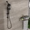 Multi Function Dual Shower Head - Shower System with 4.7" Rain Showerhead, 7-Function Hand Shower, Adjustable Slide Bar, Matte Black W124361904