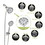 Multi Function Dual Shower Head - Shower System with 4.7" Rain Showerhead, 7-Function Hand Shower, Chrome W124362257