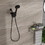 Multi Function Dual Shower Head - Shower System with 4.7" Rain Showerhead, 8-Function Hand Shower, Matte Black W124362290