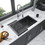 32 inch Undermount Sink - 32" x 19" x 10" Gunmetal Black Undermount Kitchen Sink 16 Gauge 10 inch Deep Single Bowl Kitchen Sink Basin W124370588
