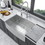 33 Farmhouse Sink - 33 inch Kitchen Sink Stainless Steel 18 gauge Apron Front Kitchen Sink W124370999