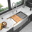 30 Farmhouse Sink Workstation - 30 inch Kitchen Sink Stainless Steel 16 gauge Apron Front Kitchen Sink W124371002