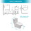 Ceramic One Piece Toilet,Dual Flush with Soft Clsoing Seat W124377199