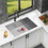 26 inch Undermount Sink - 26"x18"x9" Undermount Stainless Steel Kitchen Sink 18 Gauge 9 inch Deep Single Bowl Kitchen Sink Basin W1243P147986