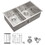 Double Bowl(50/50) Undermount Sink- 28"x19" Double Bowl Kitchen Sink 16 Gauge with Two 10" Deep Basin W1243P148092