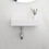 14.57x7.28 inch White Ceramic Rectangle Wall Mount Bathroom Sink with Single Faucet Hole W1243P168567