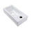 14.57x7.28 inch White Ceramic Rectangle Wall Mount Bathroom Sink with Single Faucet Hole W1243P168567