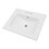 24"x19.7" White Rectangular Single Vanity Top with 3 Faucet Hole and Overflow (Sink Only) W1243P168727