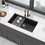 Quartz Kitchen Sink - 30x19" Black granite composite Workstation undermount kitchen sink