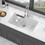 Quartz Kitchen Sink - 30x19" White granite composite Workstation undermount kitchen sink
