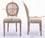 French Style Solid Wood Frame Antique Painting Linen Fabric Rattan Back Dining Chair,Set of 2,Cream W124973190