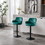 Bar Stools Set of 2 - Adjustable Barstools with Back and Footrest, Counter Height Bar Chairs for Kitchen, Pub -Green W124983612