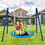 Metal Swing Stand with Saucer Outdoor Playground Metal Swing Set for Kids Outdoor Play Equipment W1262P168479