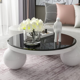38.6" inch Round Tempered Glass Table Top black Glass 1/2" inch Thick Beveled Polished Edge