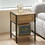15.74" Rattan End table with drawer, Modern nightstand, metal legs,side table for living room, bedroom,natural(1 pc) W1265121744