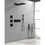 Wall Mounted Waterfall Rain Shower System with 3 Body Sprays & Handheld Shower W1272120068
