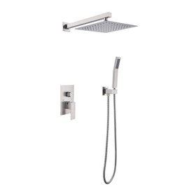 10 inch Shower Head Bathroom Luxury Rain Mixer Shower Complete Combo Set Wall Mounted W127255558