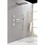 Wall Mounted Waterfall Rain Shower System with 3 Body Sprays & Handheld Shower W127262947