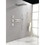 Wall Mounted Waterfall Rain Shower System with 3 Body Sprays & Handheld Shower W127263351