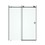 60 in. W x 76 in. HSliding Frameless Shower Door in Matte Black with Clear Glass W127264911