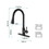 Single Handle High Arc Brushed Nickel Pull Out Kitchen Faucet, Single Level Stainless Steel Kitchen Sink Faucets with Pull Down Sprayer W127264937