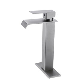 Waterfall Spout Bathroom Faucet,Single Handle Bathroom Vanity Sink Faucet W127264941