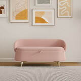 50 inchesMulti-functional long rectangular bed end storage sofa stool teddy fleece