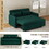 Sofa Pull Out Bed Included Two Pillows 54" Green Velvet Sofa for Small Spaces W1278125092