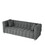 Grey teddy fleece sofa 80 inch discharge in living room bedroom with two throw pillows hardware foot support W1278141700