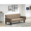 2059 sofa convertible into sofa bed includes two pillows 72" brown cotton linen sofa bed suitable for family living room W127846489