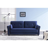 2067 Sofa Armrest with Nail Head Trim Backrest with Buttons Includes Two Pillows 79