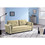 2067 Sofa Armrest with Nail Head Trim Backrest with Buttons Includes Two Pillows 79" Beige Velvet Living Room Apartment Sofa W127846498