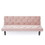 2534B Sofa converts into sofa bed 66" pink velvet sofa bed suitable for family living room, apartment, bedroom W127860393