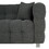 102-inch gray teddy velvet sofa with two throw pillows in living room Bedroom apartment sofa supported by hardware feet W1278S00022