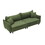2345 green corduroy fabric, sofa can be converted into a sofa bed with two throw pillows, suitable for living room and other scenes W1278S00038