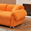 24005 orange teddy velvet fabric, with 3 pillows, three-person sofa can be placed in the living room and other scenes W1278S00047