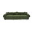 24005 green teddy velvet fabric, with 3 pillows, three-person sofa can be placed in the living room and other scenes W1278S00049