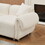 24005 beige teddy-wool fabric with 3 pillows, three-seat sofa can be placed in living room and other scenes W1278S00050