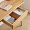 100% solid wood natural wood computer desk study desk oak natural wood PC desk work desk dressing table slim solid wood with drawer simple work from home width 100 cm depth 50 cm wood grain wooden