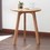 Round End Table- Small End Table Side Table Coffee Table Bedside Table Night Stand for Living Room Bedroom & Balcony, 100% Natural Solid Oak Wood Easy to assemble W128362451