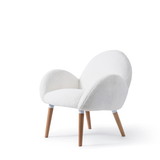 Pure solid wood beech frame imitation lamb fabric sofa chair, suitable for living room and hotel W128362452
