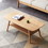 Center table Low Table 100% solid wood Top plate Desk Coffee table Width 120 x Depth 56 x Height 44 cm Study desk Work from home Easy to assemble Natural wood with storage shelf Natural writing desk