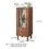 Storage Cabinet for Living Room - Free-Standing Corner Cabinets Storage Table with Vintage Glass Door,2 Shelves,2 Drawers & Brass Handle for Entryway Kitchen Hallway TV Stand, 37.4"H (Walnut)