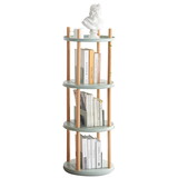 Storage Shelf, 360° Rotating Bookshelf, 4 Tier Bookcase w/ Large-Capacity Storage Space, Multifunctional Storage Rack, Compact Design, Standing Shelf for Living Room, Bedroom, Study Room, Kitchen