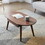 Capsule centre table Low table Table with drawers 100% solid wood Top board Desk Coffee table W 120 x D 52 x H 46 cm Study table Work from home Easy to assemble Natural wood Natural writing desk