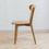 Dining chair wooden FAS grade oak natural wood made in North America 100% dirt-free wood chair solid chair table chair wooden living room chair simple and natural 46.5 * 54 * 80cm W128373057