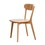 Dining chair wooden FAS grade oak natural wood made in North America 100% dirt-free wood chair solid chair table chair wooden living room chair simple and natural 46.5 * 54 * 80cm (4 pcs/box)