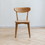 Dining chair wooden FAS grade oak natural wood made in North America 100% dirt-free wood chair solid chair table chair wooden living room chair simple and natural 46.5 * 54 * 80cm (4 pcs/box)